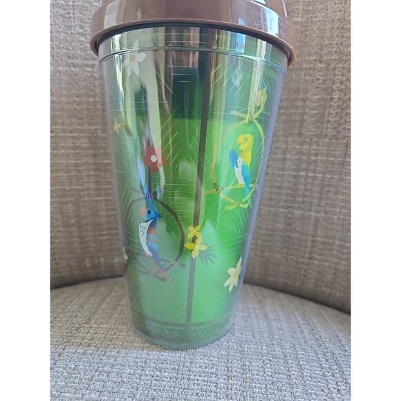 Disney Parks Enchanted Tiki Room Bird Tumbler Cup & Straw New 7.75" Tall - Picture 3 of 7